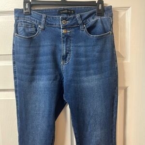 Flying Banana Women's High Rise Blue Jeans Major Flared 8L